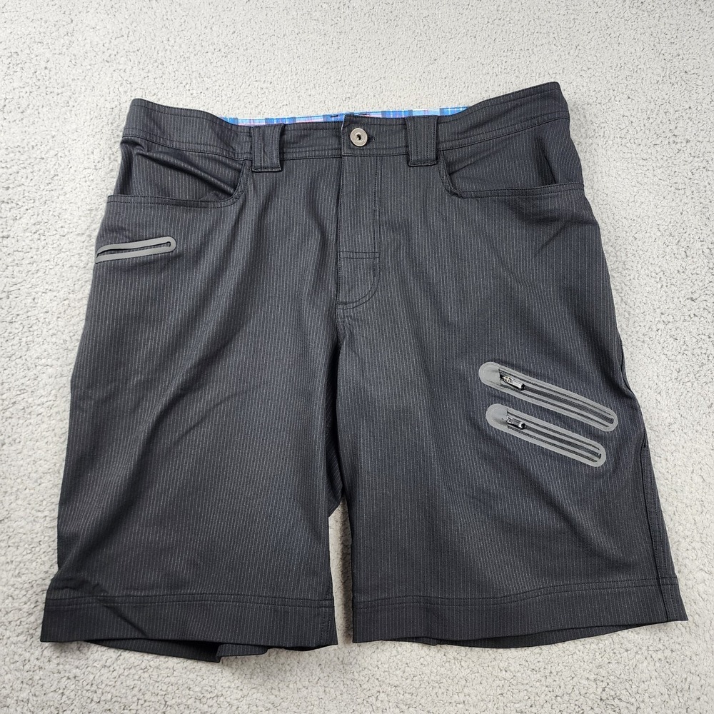 Lululemon Cadence Shorts Mens 38 Black Stretch Performance Trail Gym Pockets